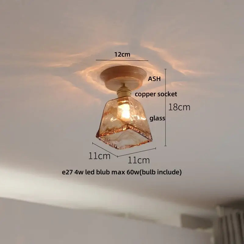 Lotus Glass Ceiling Light