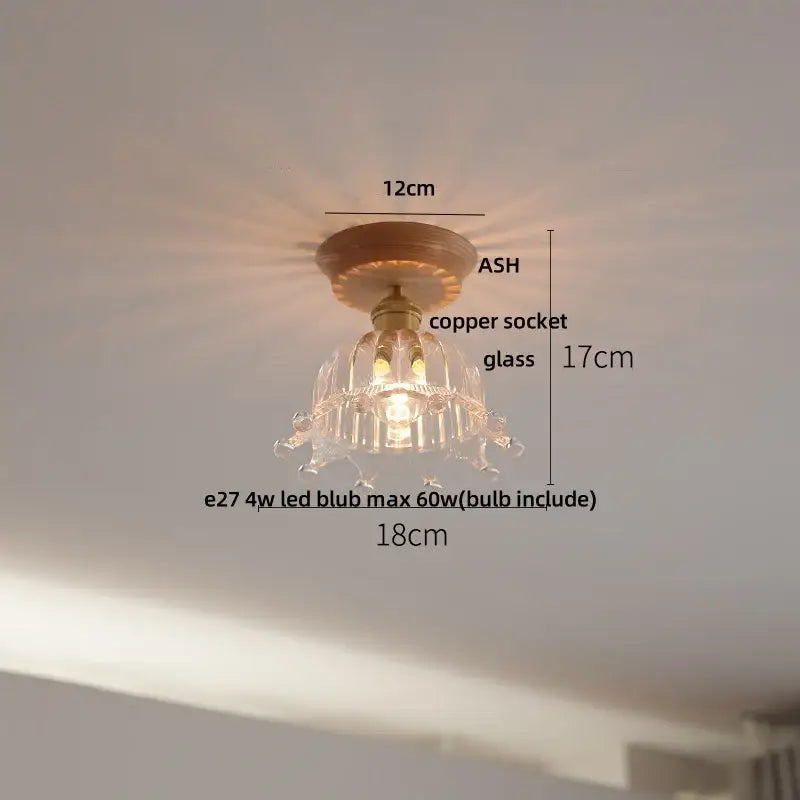 Lotus Glass Ceiling Light