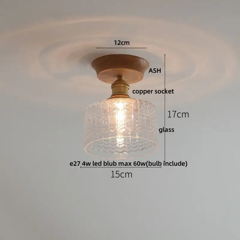 Lotus Glass Ceiling Light