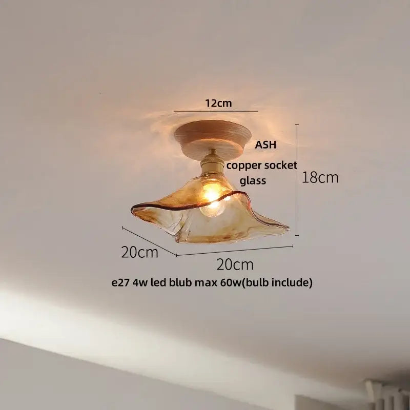 Lotus Glass Ceiling Light