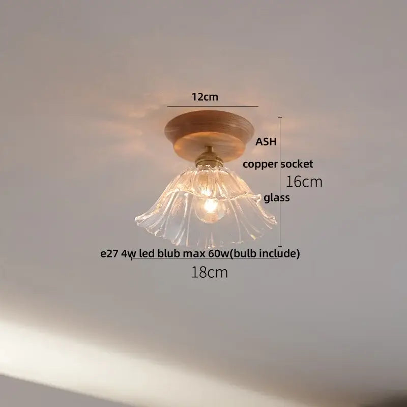 Lotus Glass Ceiling Light