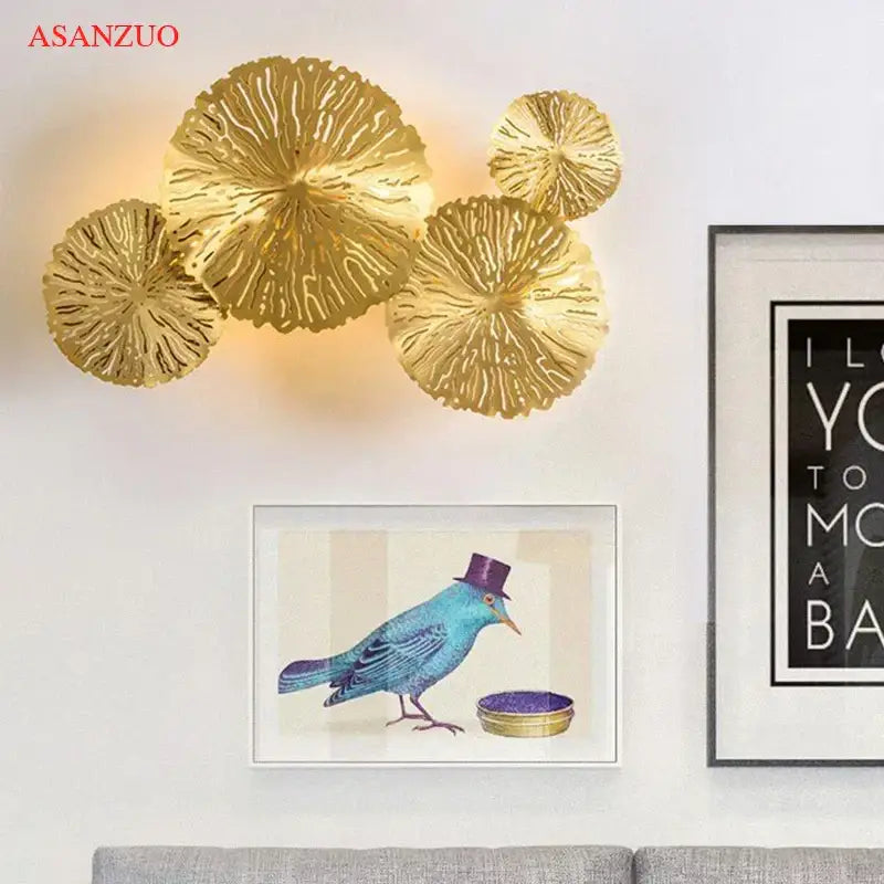 Copper Lotus Wall Lamp