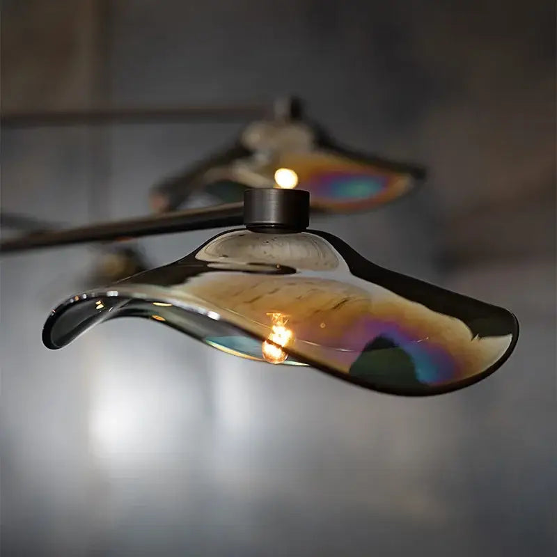 Black Lotus Glass Chandelier