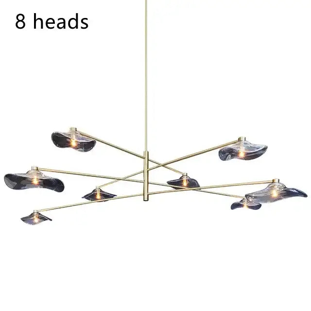 Black Lotus Glass Chandelier