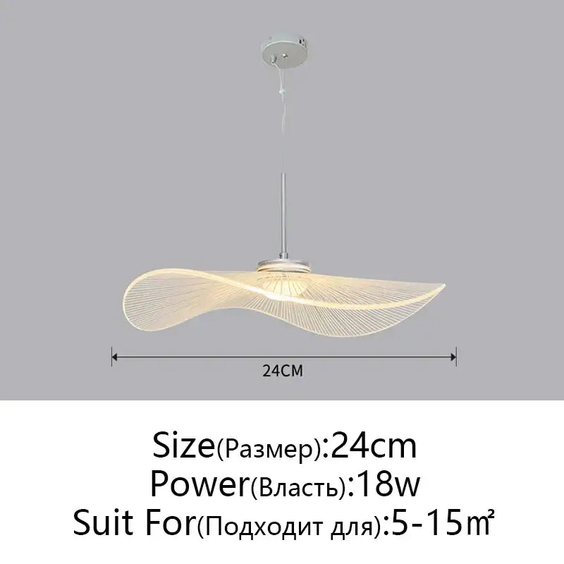 White Leaf Hat Chandelier