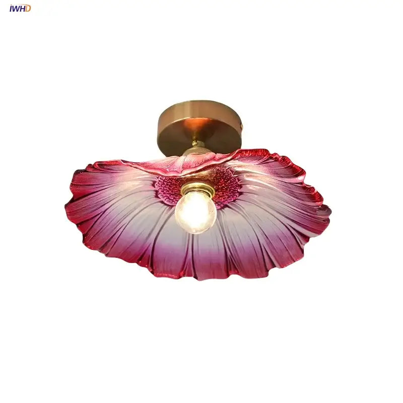 Pink Purple Lotus Lamp