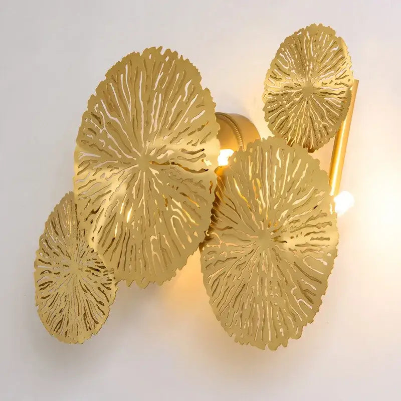 Gold Lotus Wall Sconce