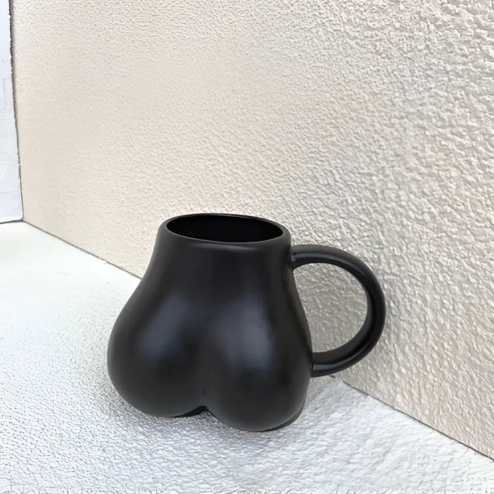 White Ceramic Butt Mug