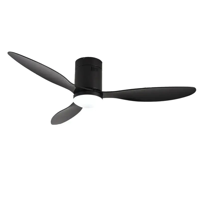 Black Modern Ceiling Fan Wood Blade Design
