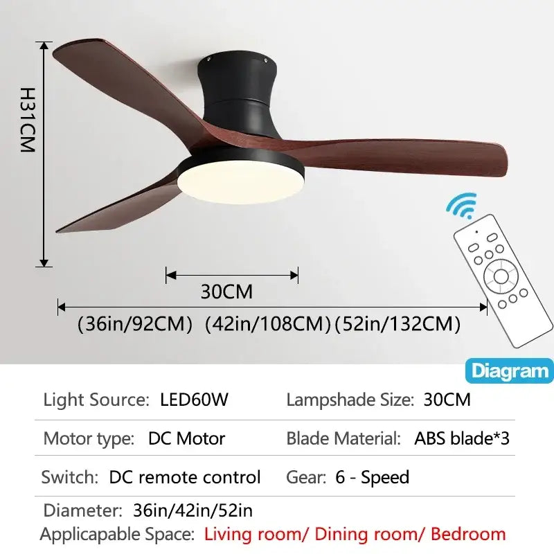 Green Wood Low Profile Fan