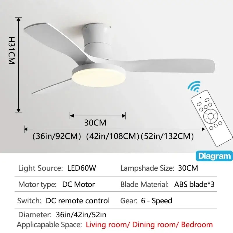 Green Wood Low Profile Fan