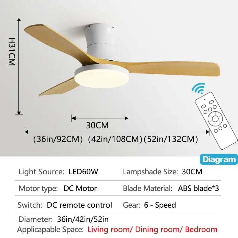 Green Wood Low Profile Fan