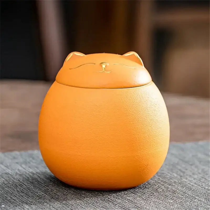 Colorful Ceramic Cat Jar