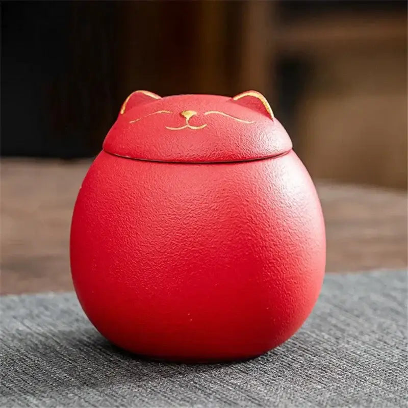 Colorful Ceramic Cat Jar