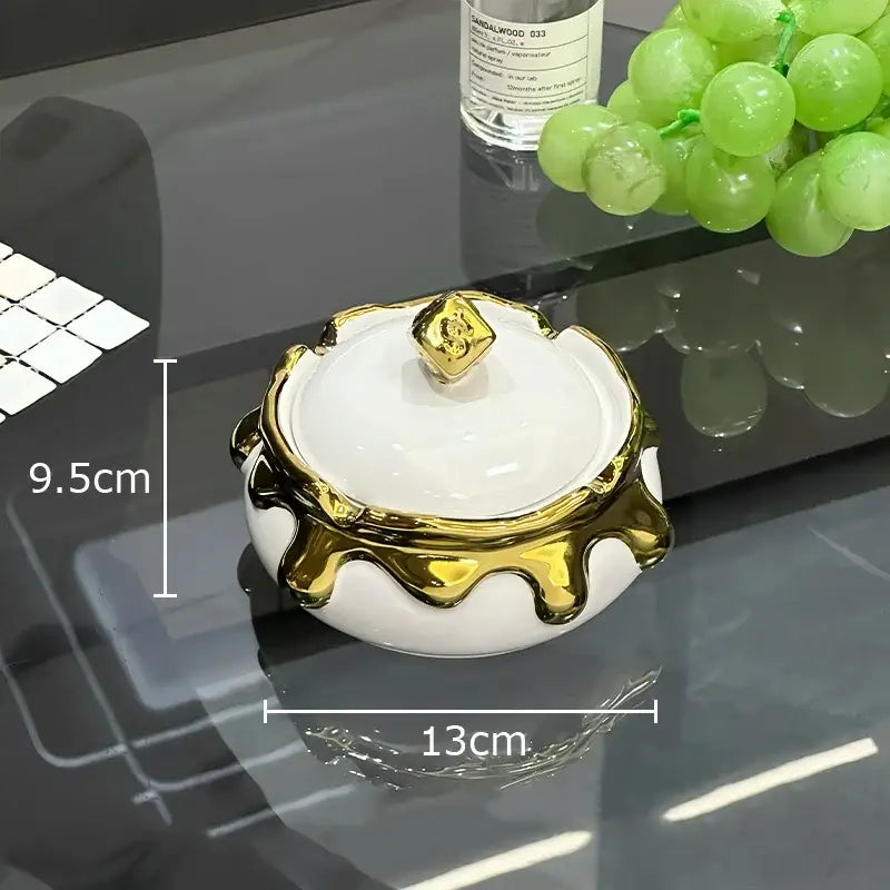 Black Ceramic Ashtray