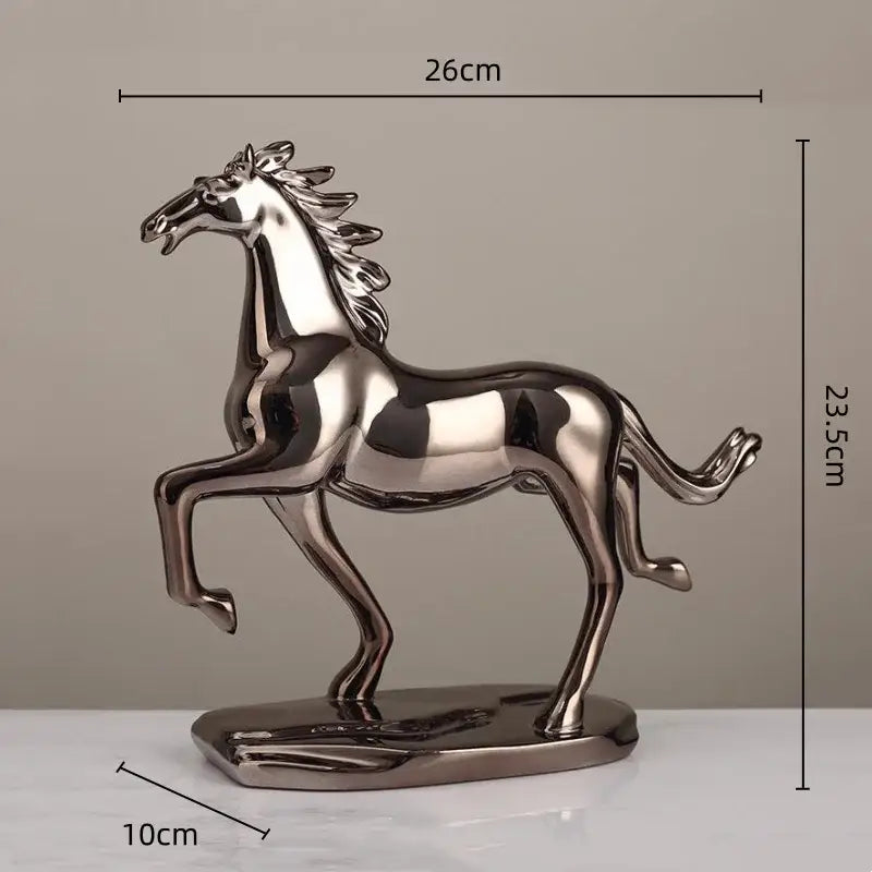 Gold Horse Resin Sculpture