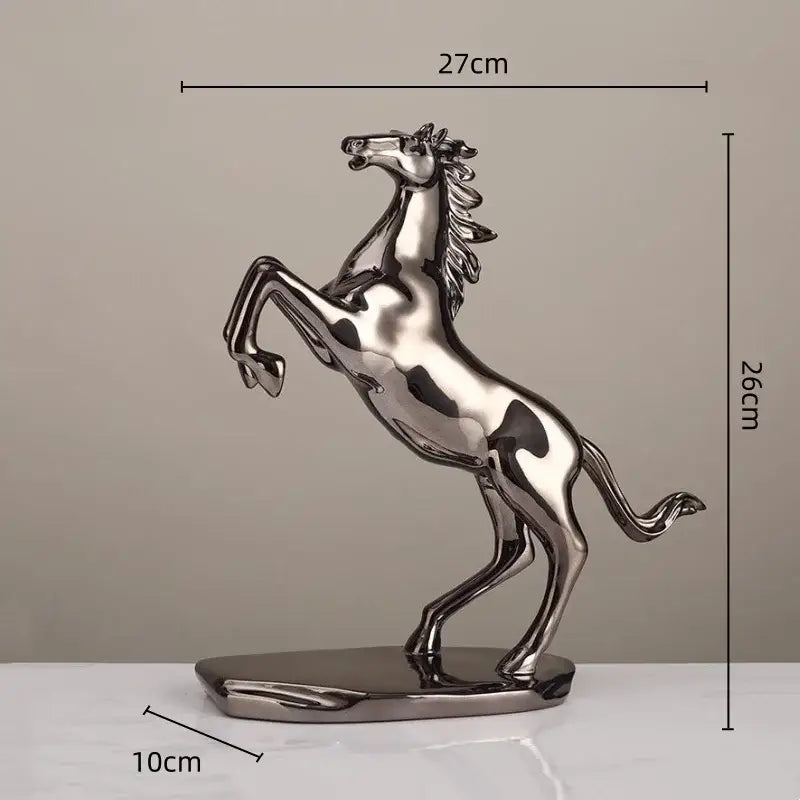 Gold Horse Resin Sculpture