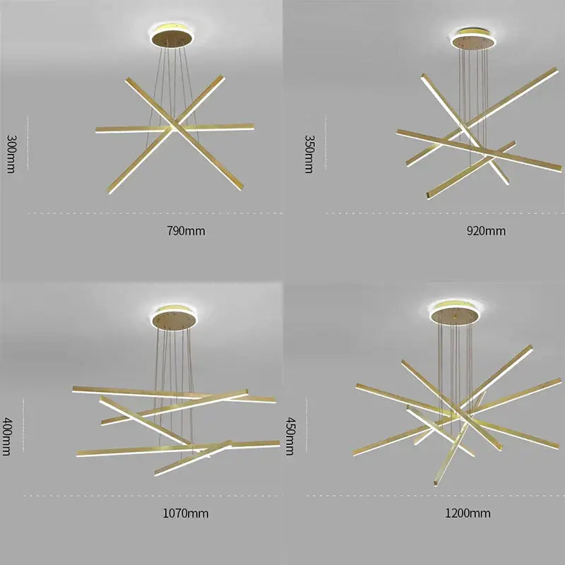 Gold Luminous Ceiling Chandelier