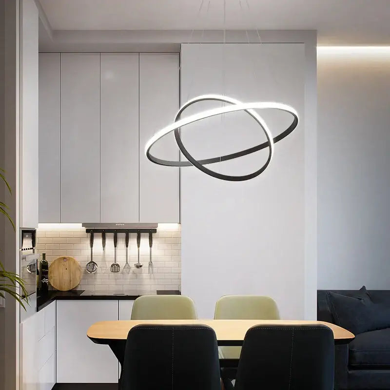 Black White Circle Pendant