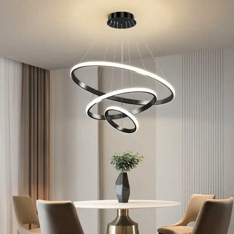Black White Circle Pendant