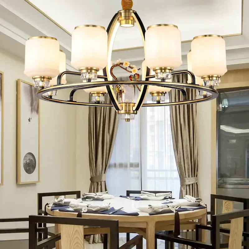 Gold Jade Chandelier 35-Head 150cm