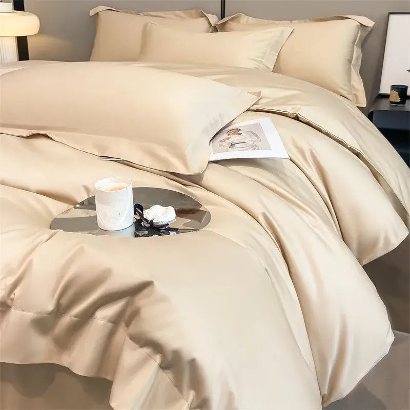 Mustard Satin Duvet Set
