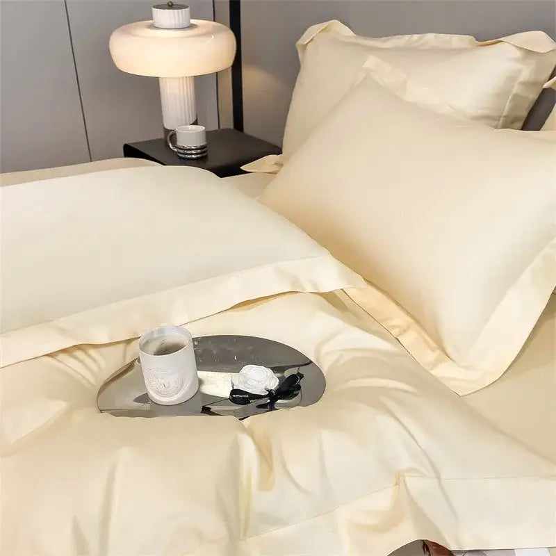 Mustard Satin Duvet Set