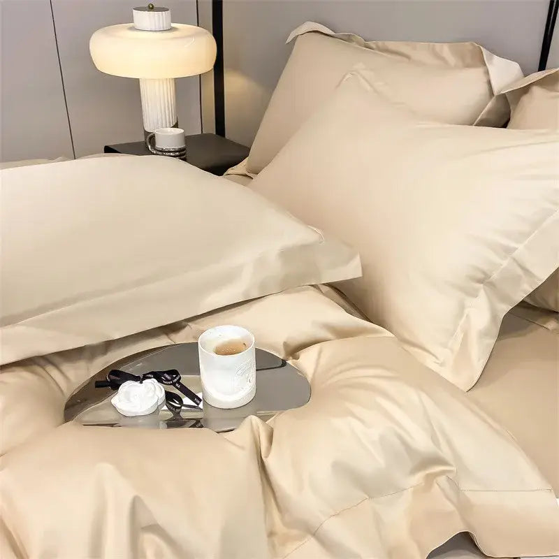 Mustard Satin Duvet Set
