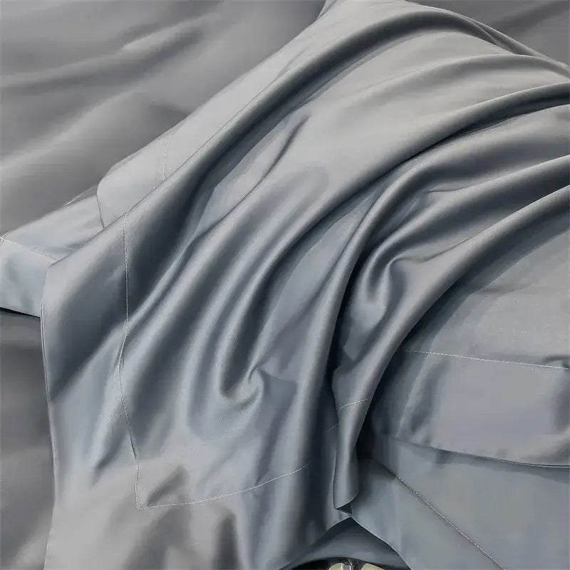 Silver Gray Satin Duvet