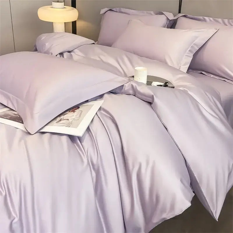 Silver Gray Satin Duvet