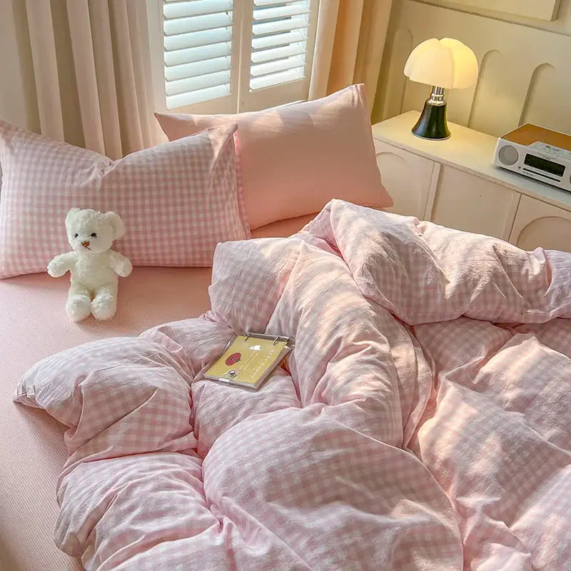 Blue Plaid Duvet Set