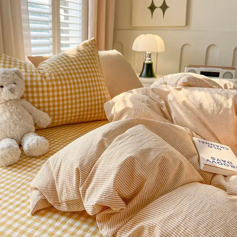 Blue Plaid Duvet Set