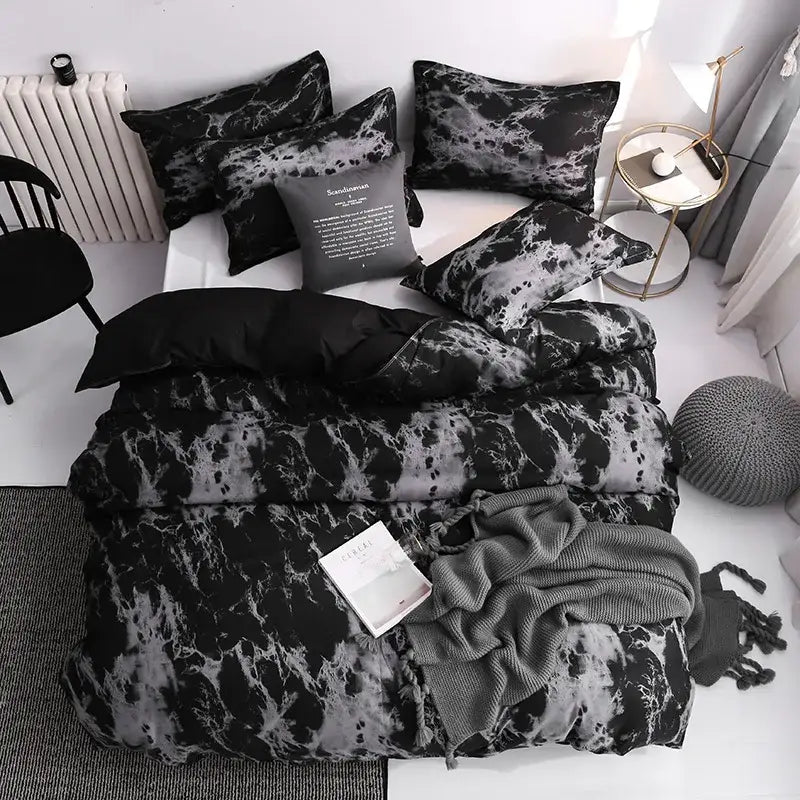 Black Marble Duvet Set