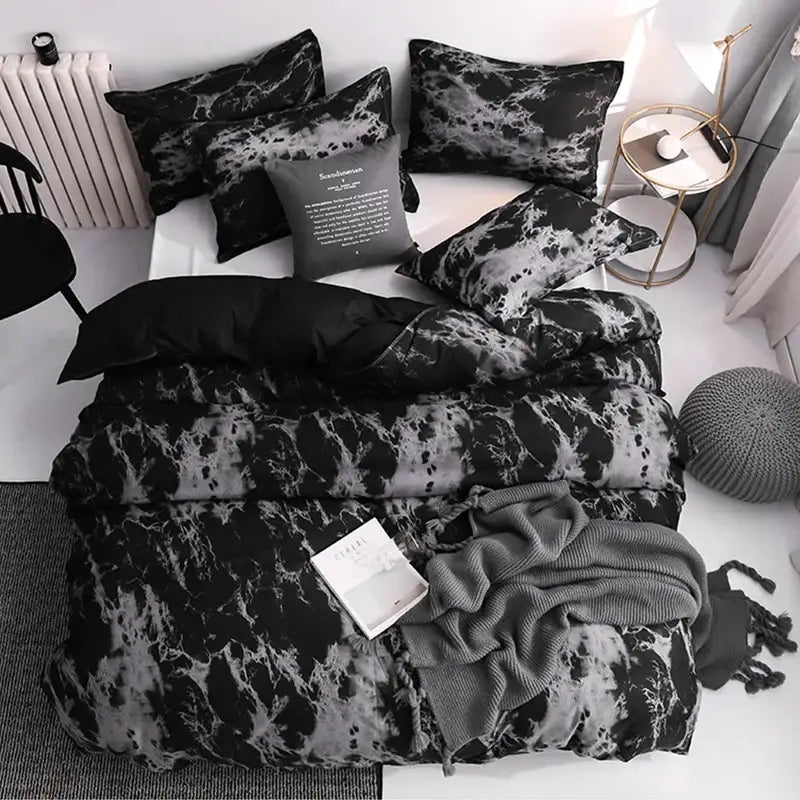 Black Marble Duvet Set