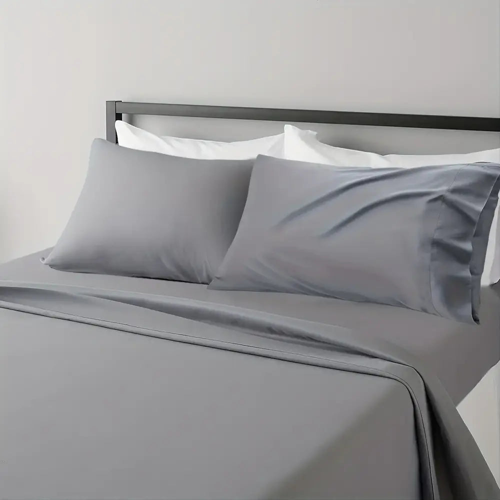 Gray Satin Sheet Set
