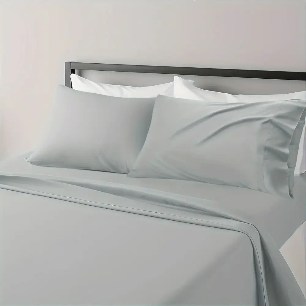 Gray Satin Sheet Set