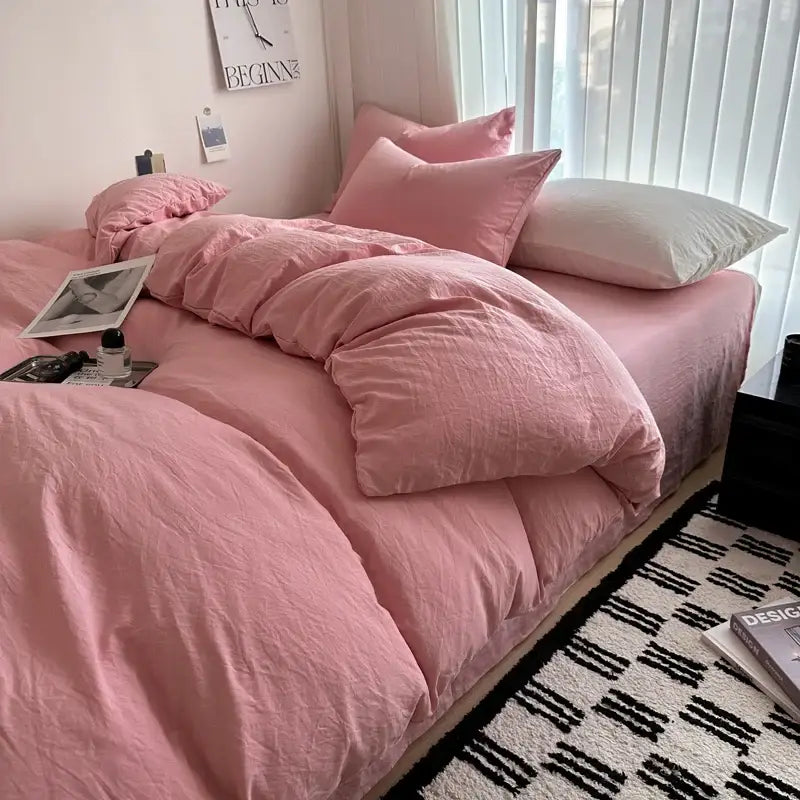 Gray Cotton Bedding Set