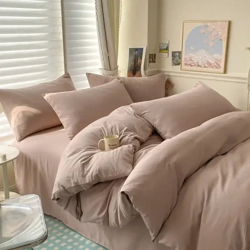 Gray Cotton Duvet Set