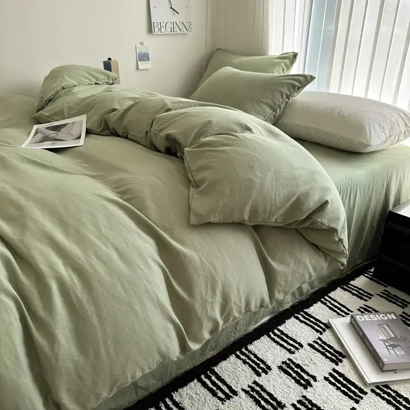 Gray Cotton Bedding Set