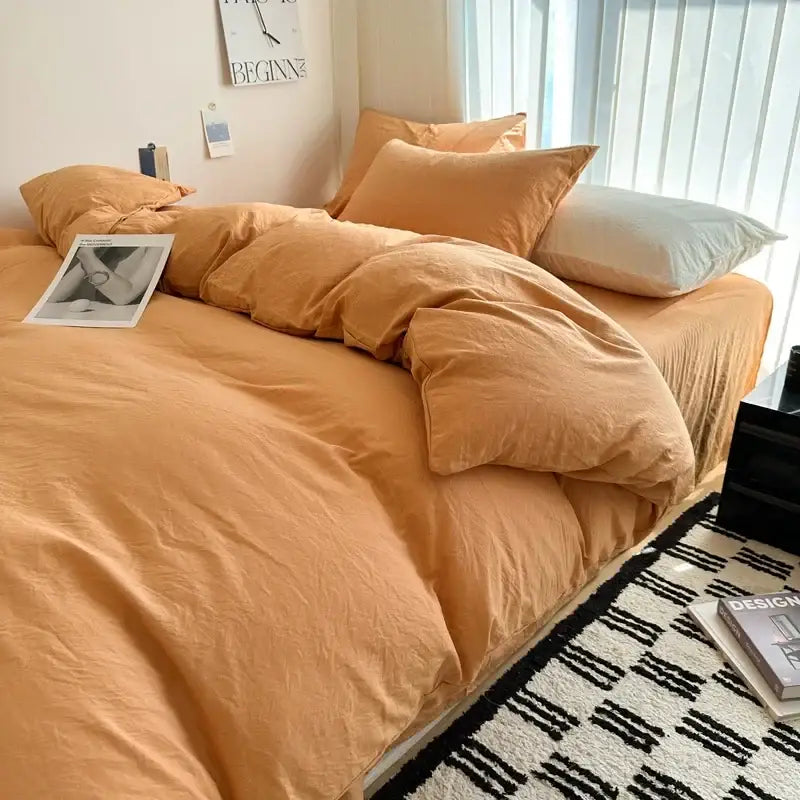 Gray Cotton Bedding Set