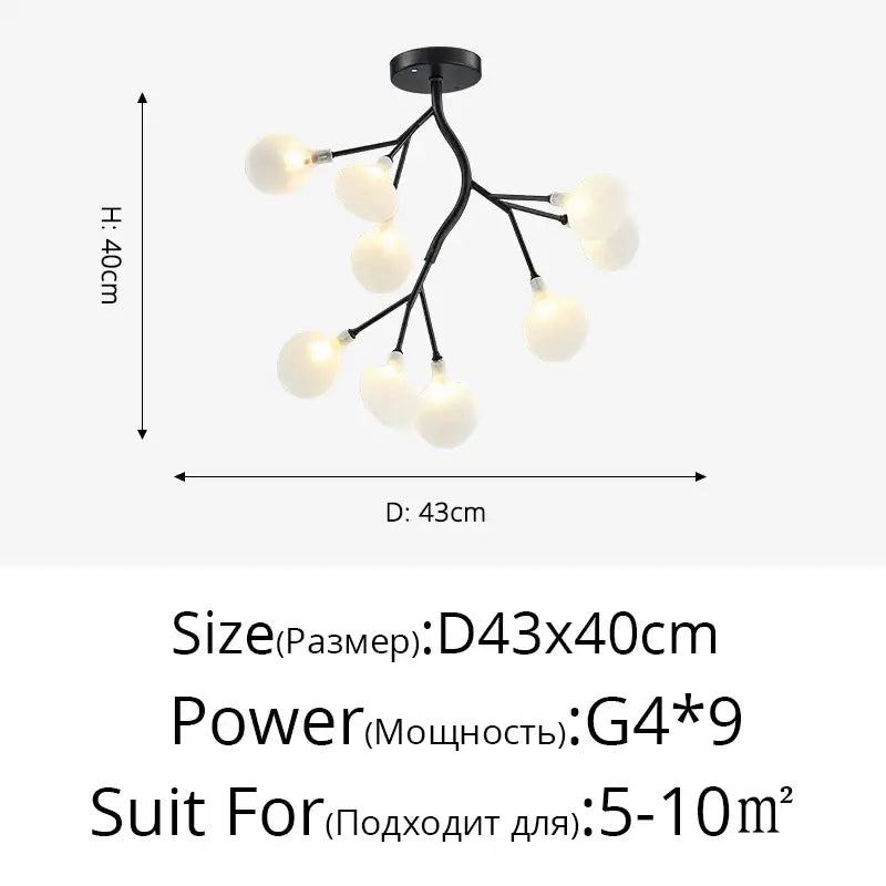 Gold Globe LED Chandelier 9-54 Heads
