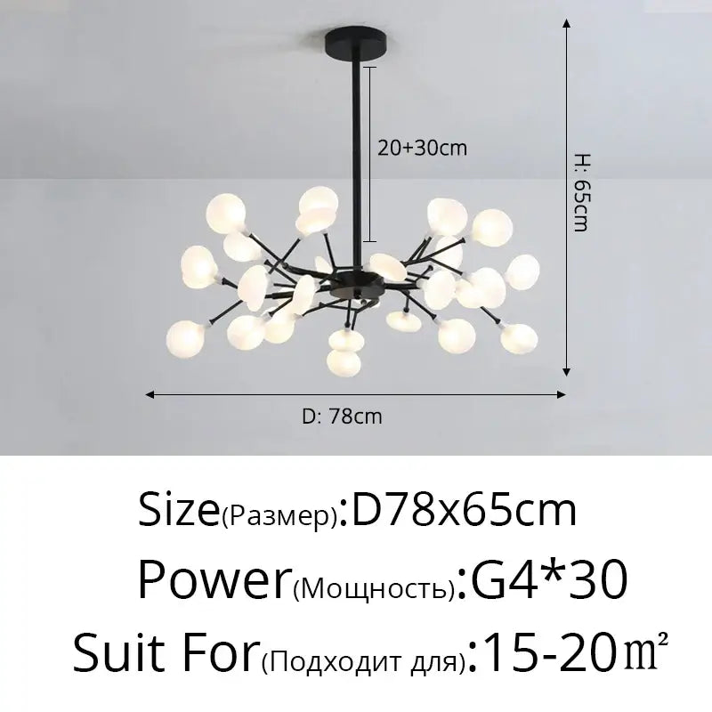 Gold Globe LED Chandelier 9-54 Heads