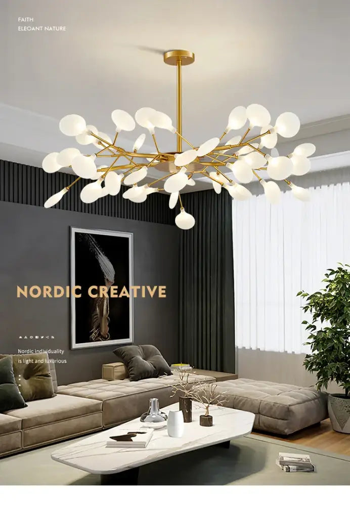 Gold Globe LED Chandelier 9-54 Heads
