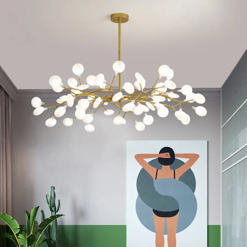 Gold Globe LED Chandelier 9-54 Heads