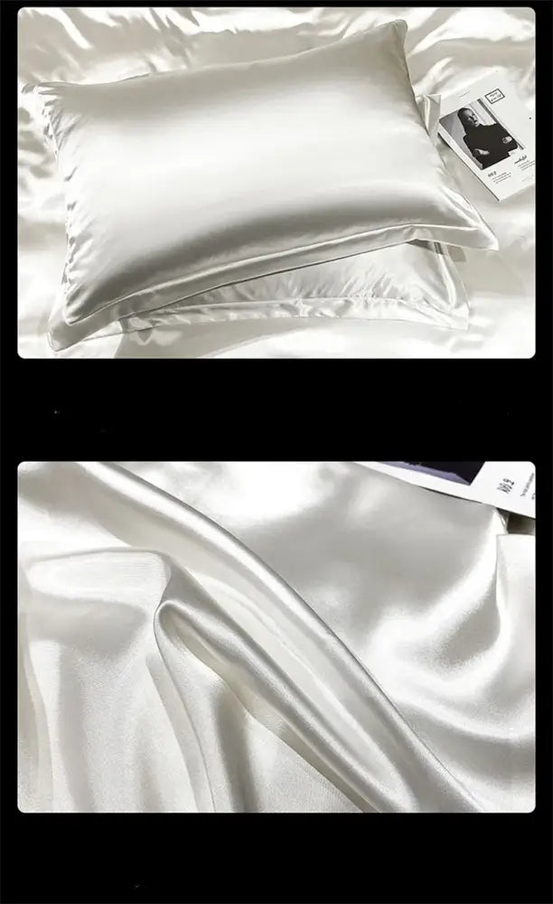 Bold Purple Satin Bedding Set Dramatic Flair