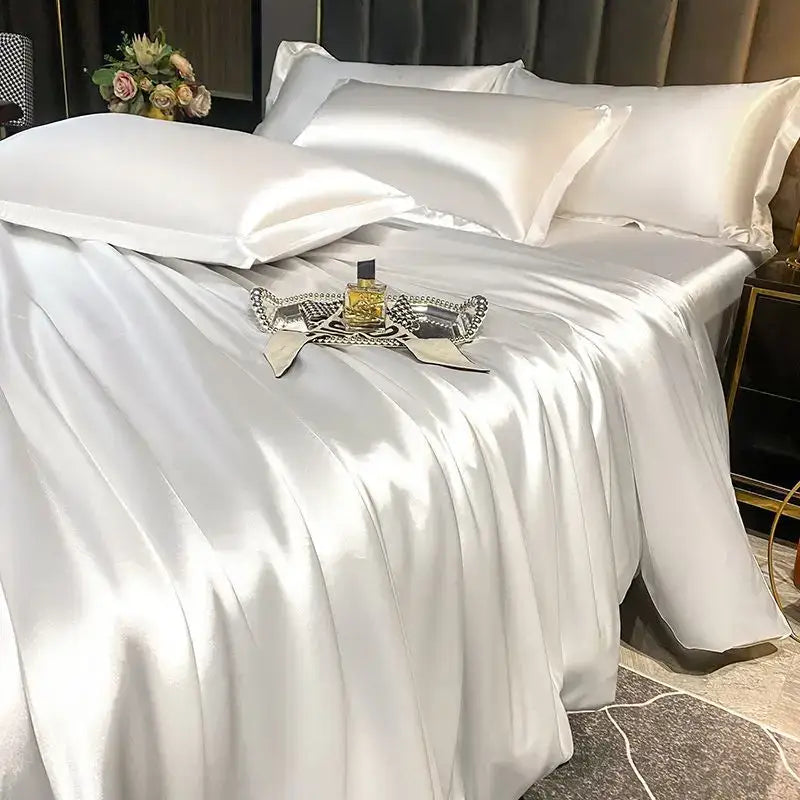 White Silk Duvet Set