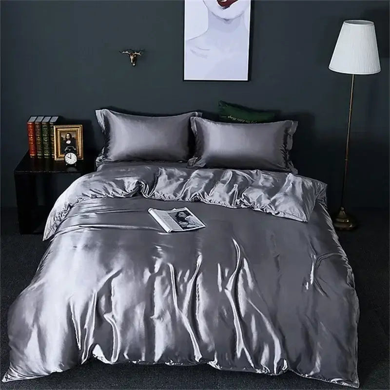 Emerald Satin Duvet Set