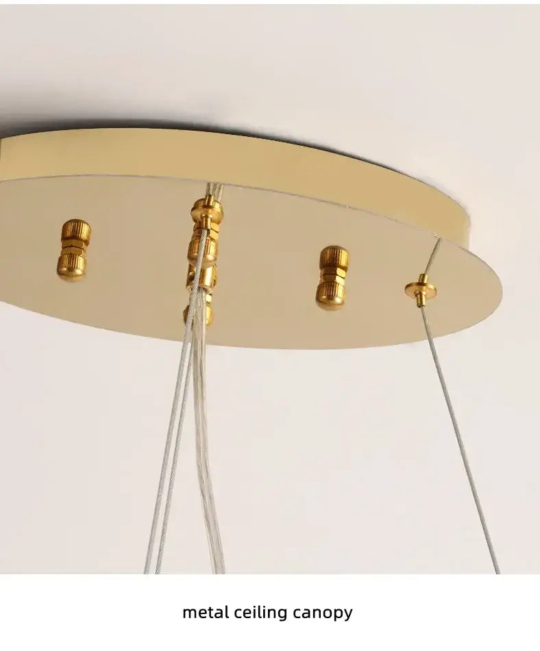Golden Leaf Crystal Chandelier