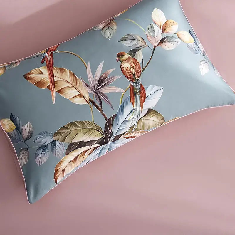 Floral White Cotton Duvet
