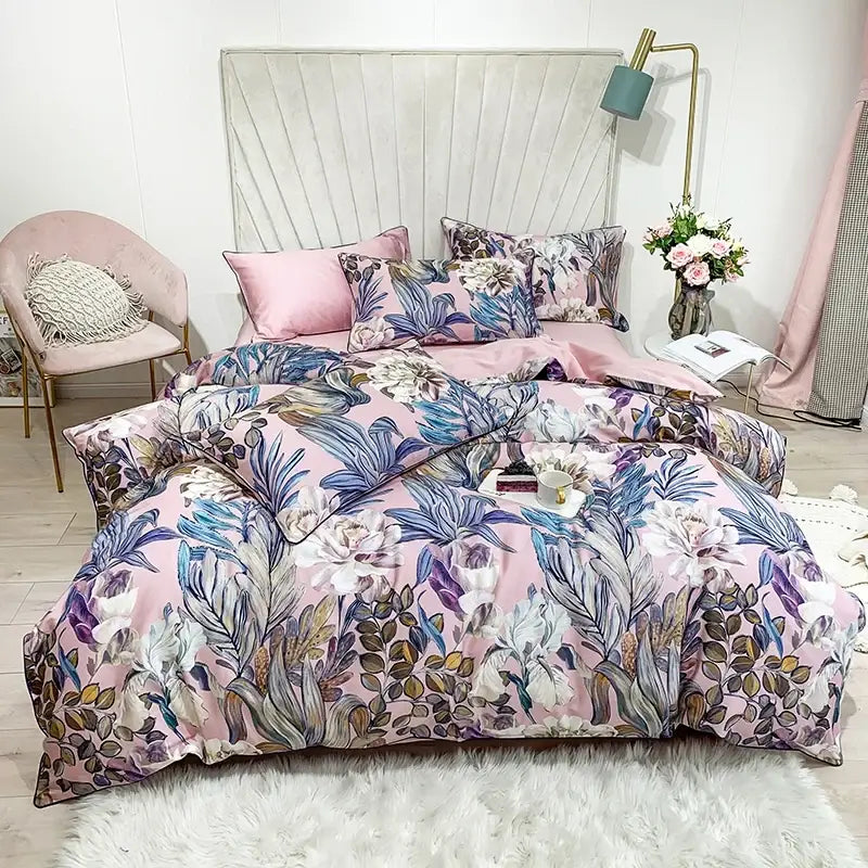 Flamingo Leaf Cotton Set